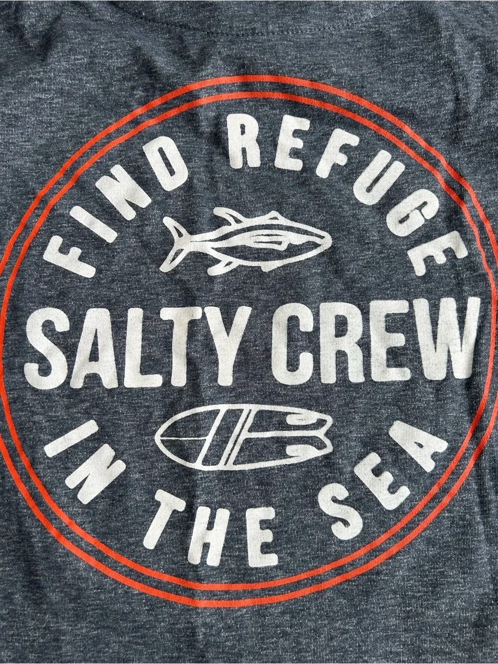 Salty Crew Long Sleeve Graphic Tee - Heather Charcoal